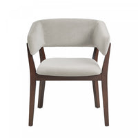  Fauteuil Blake moderne en bois avec effet mohair synthetique, coloris grege