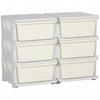 Qaba Unite De Rangement Pour Enfants A 3 Niveaux, 29,5\", Blanc Creme