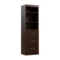 Organisateur de garde-robe Pur de Bestar de 25 po (L) avec tiroirs - chocolat