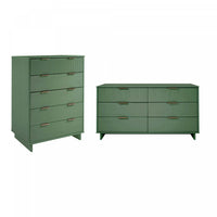  Ensemble de commode 2 pieces Granville Modern en vert sauge