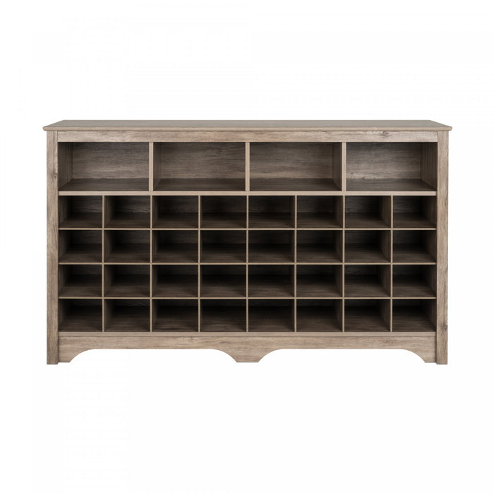 Console à compartiments pour chaussures - gris délavé