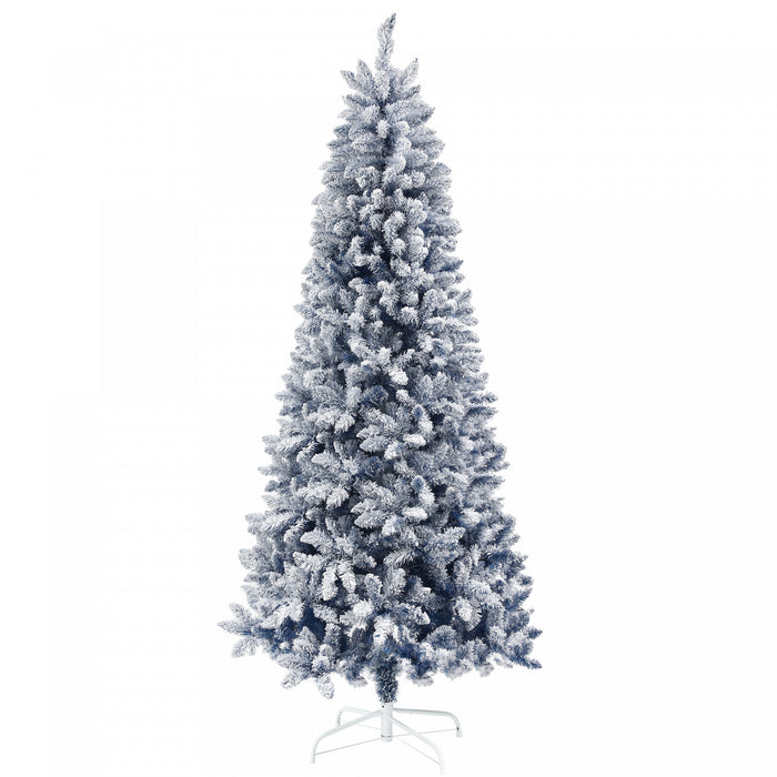 Homcom Arbre De Noel Artificiel De 7 Pi Avec Branches Floquees De Neige