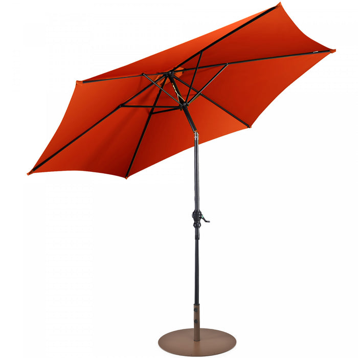 Costway Parasol de Patio 10ft exterieur avec pied de parasol rond robuste de 59 LBS