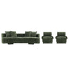 Ensemble canape 3 pieces Verandah style mid-century modern en vert olive