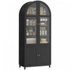 HOMCOM Buffet avec Arche, Meuble Haut de Rangement de Cuisine 71\", noir