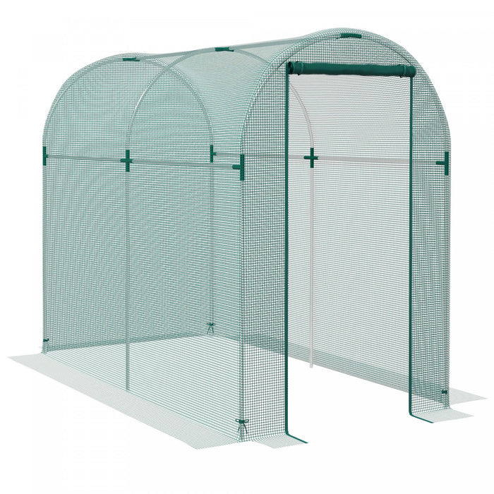 Outsunny Cage De Culture, Tente De Protection Des Plantes De 4' X 8', Vert