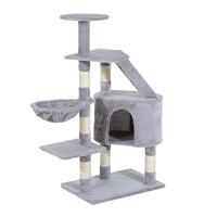 Pawhut 49'' Arbre A Chat Tour Chaton Griffoir Griffoir Grattoir Grimper Centre D'activites Maison De