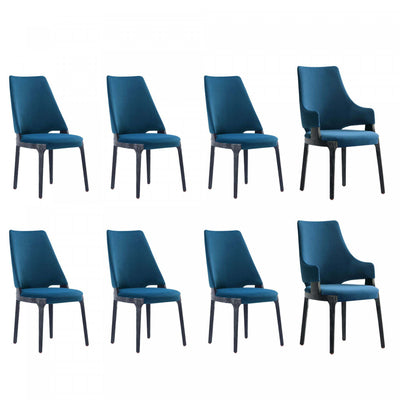 Kara Modern 8-Piece Dining Chair Set in Blue | Ensemble de 8 chaises de salle a manger Kara Modern en bleu