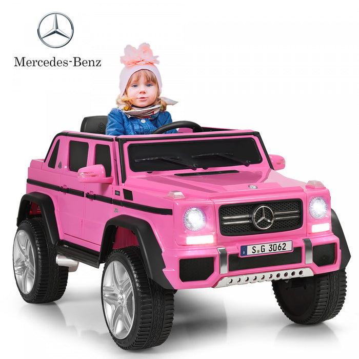 12v Autorise Mercedes-benz Enfants Roulent Sur La Voiture Rc Vehicules Motorises W / Tronc Rose