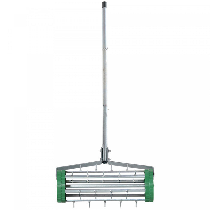 Outsunny Aerateur de pelouse manuel avec poignee reglable