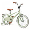 Costway 18\" Velo Pour Enfants Avec Guidon Reglable De Selle Roues D'entrainement Amovibles Frein A Main Vert