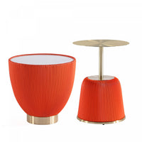 Table d’appoint moderne Anderson 2 pieces en orange