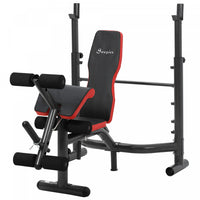 Banc De Musculation Soozier, Banc Reglable D'entrainement Multifonctionnel Robuste Avec Boucle De Pr