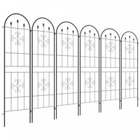 Lot De 6 Treillis De Jardin En Metal Pour Plantes Grimpantes Et Fleurs