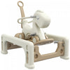 Qaba Cheval A Bascule 5 En 1 Pour Les Tout-petits De 1 A 6 Ans, Jouet Cheval A Bascule A Ressort Avec Planche D'equilibre Amovible, Poignee De Poussee, 4 Roues Lisses, Jusqu'a 66lb