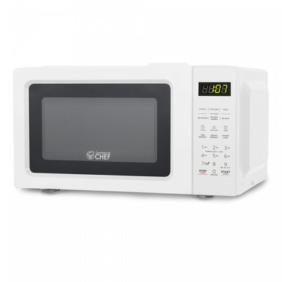 CHM Series Commercial Chef 0.7 Cu. Ft. Countertop Microwave Oven, CHM770W, White Countertop Microwave Less 1cuft | Four a micro-ondes de comptoir professionnel CHM Series 0,7 pi³, CHM770W, blanc