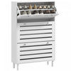 HOMCOM Meuble de rangement pour chaussures avec etageres reglables, Blanc