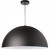 Grand luminaire suspendu Ofelia de Dainolite avec fini noir mat et blanc, et 1 ampoule