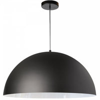 Grand luminaire suspendu Ofelia de Dainolite avec fini noir mat et blanc, et 1 ampoule