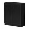  Armoire décorative Arum à 2 portes avec tablettes - chêne noir