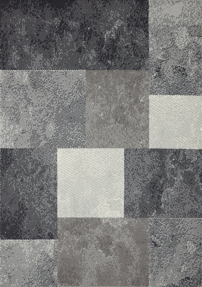 Florence Grey Faded Squares Rug, 5'3" x 7'4" Indoor Area Rug | Tapis Florence a carres delaves gris, 5'3" x 7'4"