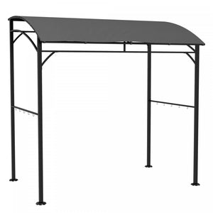 Outsunny 7' X 5' Bbq Grill Gazebo Tent Avec Cadre En Acier Crochets Gris
