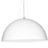 Luminaire suspendu Dome de Dainolite avec fini blanc et 3 ampoules