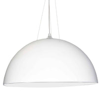 Luminaire suspendu Dome de Dainolite avec fini blanc et 3 ampoules