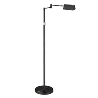 Lampe à pied de Dainolite à bras articulé, avec fini noir et ampoule à DEL de 9 W