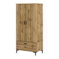  Musano Armoire Penderie Avec Portes Et Tiroir - Chene Nordique