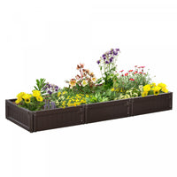 Kit De Lit De Jardin Sureleve Outsunny 121.9 X 122.7 Cm Jardiniere Hors Sol Pour Fleurs Herbes Legum