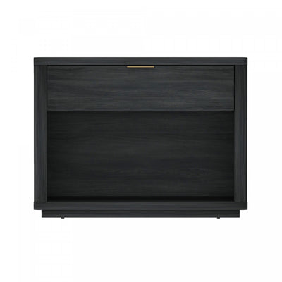 Evelyn Modern 32" Nightstand in Charcoal Gray (1-Drawer) | Table de nuit Evelyn Moderne 32" en gris charbon (1 tiroir)