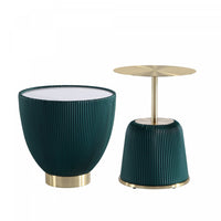  Table d’appoint moderne Anderson 2 pieces en vert