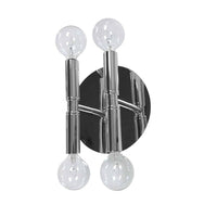 Applique murale Ava de Dainolite avec fini chromé poli et 4 ampoules