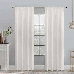 Panneau de rideau filtrant la lumière Mûre blanc à double têtes d’Habitat - 54 x 95