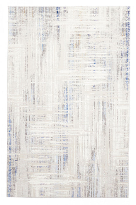 Tapis Contemporain/Moderne Quinn 5'0\" x 8'0\" en Bleu