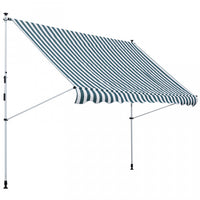 Outsunny Store Banne Manuel Retractable Inclinaison Et Hauteur Reglable Installation Rapide Metal Al