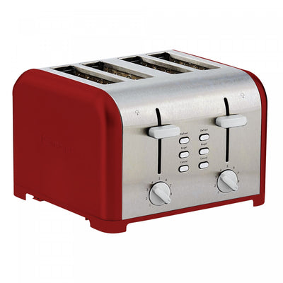Kenmore 4-Slice Toaster with Dual Controls Red - KKTSDC4SR|Grille-pain Kenmore à 4 tranches avec deux panneaux de commande, rouge - KKTSDC4SR