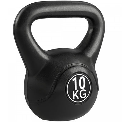 Soozier 22lb Fitness Kettlebell, Plastic Exercise Weight with Sand, Weightlifting Tools with Smooth Handle, Noise Reduction for Home, Gym