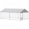 Dog Run W/ Adjustable & Rotating Bowls, 13.1' X 7.5' X 5.2'