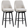 HOMCOM 2 Tabourets de Bar 360° Pivotants Pieds Metal