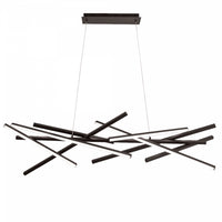 Lustre Carly de Dainolite avec fini noir mat et ampoule à DEL de 62 W