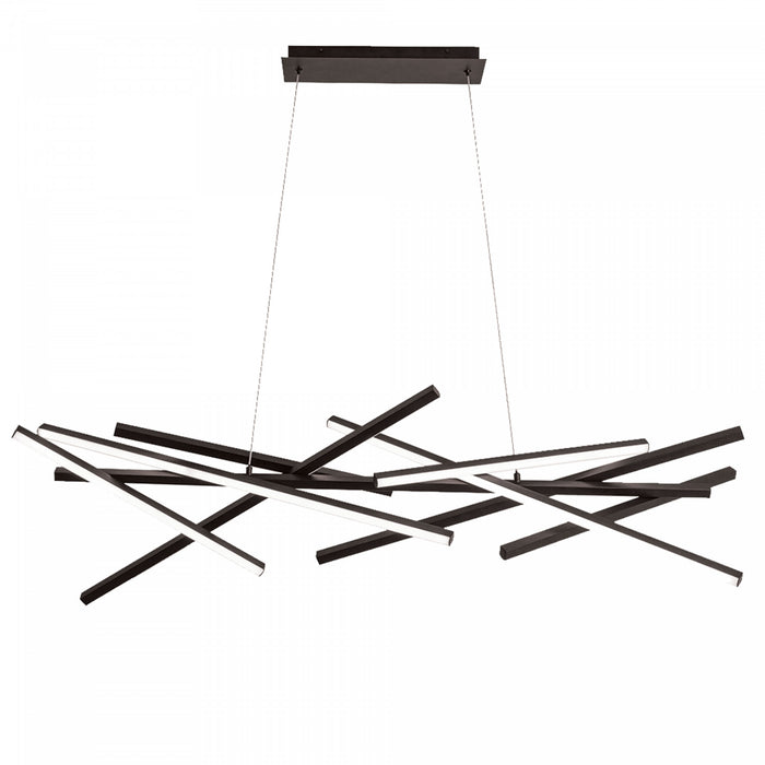 Lustre Carly de Dainolite avec fini noir mat et ampoule à DEL de 62 W