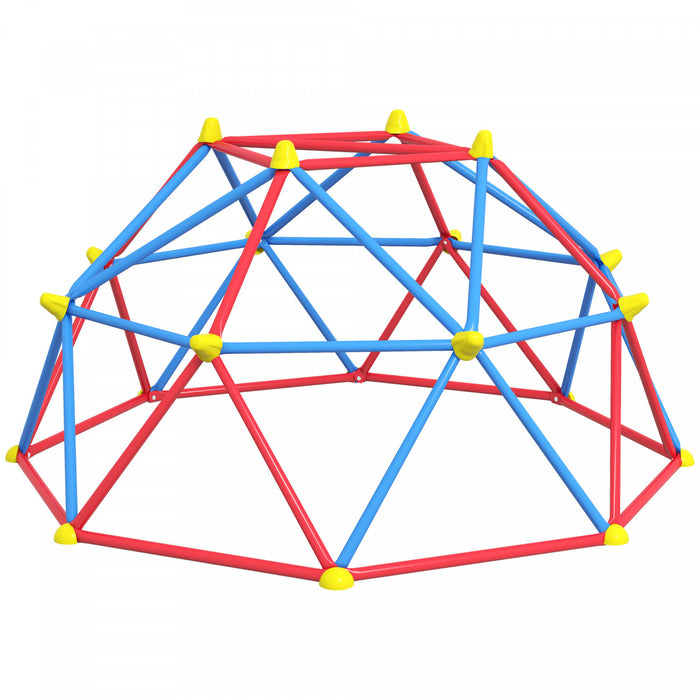 Outsunny 6 Ft Dome Geometrique Grimpeur Play Center, Outdoor Jungle Gym Exterieur Avec Acier Resistant A La Rouille Et Aux Uv, Supportant Jusqu'a 396 Lbs, Pour 1-4 Enfants Ages De 3-8 Ans