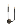 Applique murale Eleanor de Dainolite avec fini noir mat et 2 ampoules