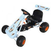 Aosom Kart Pedale Enfants 4 Roues Style Mignon Avec Siege Reglable, Frein A Main Et Levier De Vitess