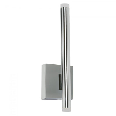 Dainolite Wilson Wall Sconce 10w LED Polished Chrome Frosted Acrylic Diffuser Lamp|Applique murale Wilson de Dainolite en acrylique givré qui diffuse la lumière, avec fini chromé poli et ampoule à DEL de 10 W