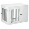Cage pour Chien avec Deux Portes Verrouillables, pour Chiens de Taille Moyenne, Blanc