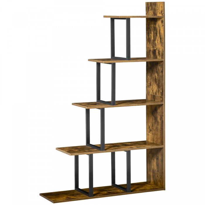 HOMCOM Etagere Echelle 5 Niveaux Presentation Plantes Brun Rouille