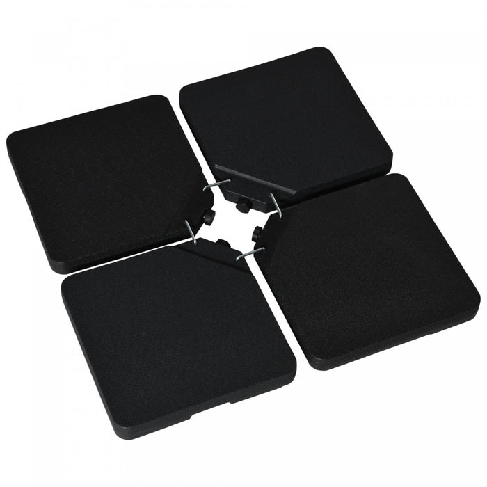 Outsunny - Jeu de 4 poids pour pied de parasol, noir